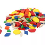 Set de 250 de forme geometrice colorate din plastic, 