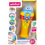 Jucarie microfon cu lumini si sunete, Winfun, 1803, Smily Play