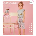 Pijamale 3/4 pentru fete, cu model imprimat, Printesa, 