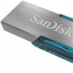 Stick USB 3.0 64GB SanDisk Ultra Flair Albastru, SDCZ73-064G-G46B