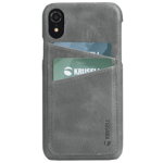 Krusell Protectie pentru spate Sunne Leather Vintage Grey pentru iPhone XR