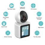 Camera de Supraveghere Smart, ALG,  , 360 grade, Full HD, Video Bidirectional, Audio Bidirectional, Viziune Nocturna, Detectare a Miscarii, Monitorizare Audio pentru Copii Batrani Bona, Alb