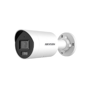 Camera supraveghere de exterior IP Hikvision AcuSense DS-2CD2023G2-IU(4MM)(D), 2MP, IR 40 m, 4 mm, slot card, microfon, PoE, HikVision