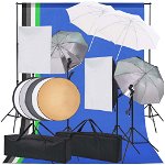 Kit de iluminat pentru studio foto, vidaXL, Aluminiu, Multicolour
