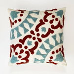 Husa de perna, Tulum Punch Pillow Cover, 43x43 cm, Material: 20% in, 80% poliester, Roșu / Albastru deschis, Joynodes