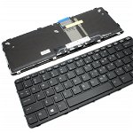 Tastatura Laptop, HP, Pro 766641-001, iluminata, us, cu rama