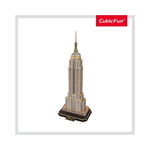 Cubic fun - puzzle 3d+brosura-empire state building 66 piese, Cubic Fun