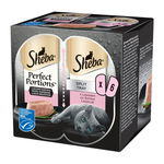 SHEBA Perfect Portions, Somon, tăviță hrană umedă pisici, (pate), multipack, 37.5g x 6buc, SHEBA