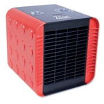 Aeroterma Ceramica, Putere 1500w, Ventilator Incorporat, 2 Trepte De Putere, Termostat Reglabil, Buton De Siguranta Pentru Rasturnare Accidentala, Rosu/negru, KlaussTech