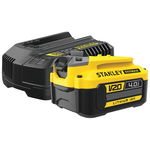 Kit baterie + incarcator 18V Stanley Fatmax V20 SFMCB14M1 1 x incarcator 1 x 4.0 Ah, Stanley Fatmax