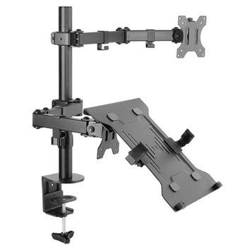 Suport monitor ART Holder L-24 Universal for monitor LCD/LED black 13-32''+notebook desk moutin