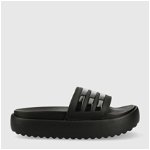 adidas papuci Adilette femei, culoarea negru, cu platformă HQ6179, adidas