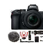 Aparat foto Mirrorless Nikon Z50 Vlogger Kit, 20.9 MP , 4K, Wi-Fi, Negu + Obiectiv 16-50mm