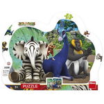 Puzzle cu rama Zafari 25 piese, Dino