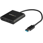 Adaptor Startech USB 3.0 la Dual HDMI, 1x 4K 30Hz & 1x 1080p, External Video & Graphics Card, Display Adapter, Windows 7/8/10, Negru, Startech