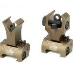 FLIP-UP FRONT SIGHT SI REAR SIGHT PENTRU SERIA M16 - TAN, G&G ARMAMENT