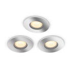 Set De 3 Spoturi Philips Cu Bec Led Gu10, Lumina Alba, Control Bluetooth Prin Aplicatie, Stil Functional, 1050 Lm, 15000 Ore, 5.5 W, Alb, Celsius