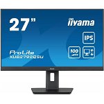 Monitor LED IPS iiyama ProLite XUB2792QSU-B6 27" WQHD, 100Hz, 0,4ms, HDMI, DisplayPort, HUB USB 4x3.2, HAS (150mm) + Pivot, Flicker-free + Blue light