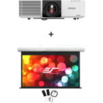 Pachet proiectie Home Cinema cu Videoproiector wireless Epson L730U si Ecran electric EliteScreens Saker SK180NXW2-E6, Generic