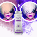Joanna Ultra Color, șampon argintiu pentru părul blond, decolorat și cărunt, nuanțe de blond cenușiu argintiu, 200 ml, Joanna