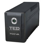UPS cu stabilizator, 700VA, 400W, Ecran LED, 2x Schuko, IP20, TED TED003966, TED