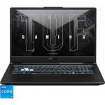 Laptop Gaming ASUS TUF F17 FX706HF cu procesor Intel® Core™ i5-11400H pana la 4.50 GHz, 17.3", Full HD, IPS, 144Hz, 16GB, 1TB SSD, NVIDIA® GeForce RTX™ 2050 4GB GDDR6 TGP 55W, No OS, Graphite Black