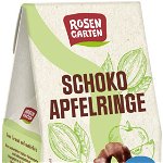 Bucati de Mere Glazurate in Ciocolata cu Lapte Bio 90 grame Rosen Garten