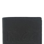 Genti Barbati McQ Bifold Leather Wallet Darkest Black