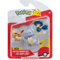 Set 3 figurine de actiune, Pokemon, Eevee, Wartortle si Murkrow, Pokemon