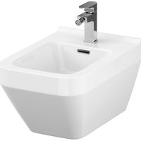 Bideu suspendat Crea, Cersanit, rectangular, alb