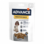 ADVANCE Sensitive Snack, Somon, recompense câini, sistem digestiv, 150g, Advance