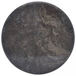 Blat de masă, negru, Ø50x2,5 cm, marmură, Casa Practica