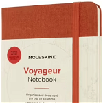 Carnet - Moleskine Voyageur - Medium, Hard Cover - Hibiscus Orange