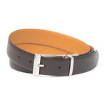 Accesorii Barbati Ted Baker London Hibury Reversible Textured Leather Belt Chocolate