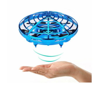Jucarie mini drona OZN, disc zburator interactiv cu 5 senzori infrarosu, lumina LED