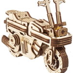 Puzzle 3D din lemn, Ugears, Scuter pliabil MOTO COMPACT, 192 piese