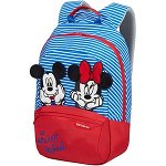 Ghiozdan SAMSONITE Disney Ultimate 2.0 Minnie/Mickey Stripes S+, albastru-rosu