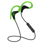 Casti Wireless Techstar® BT200, Bluetooth 4.1 ,HD Audio, Rezistente la Transpiratie, Comenzi pe Fir, Verde, Techstar