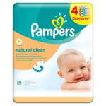 Servetele umede Pampers Natural Clean Baby 4 pachete 256 buc.