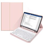 Husa cu tastatura Tech-Protect Smartcase Pen compatibila cu iPad Air 4 2020 / Air 5 2022 Pink, TECH-PROTECT