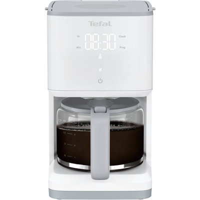 Cafetiera Tefal Sense CM693110 1000 W 1.25L capacitate 15 cesti functie de pastrare la cald sistem antipicurare timer Alb