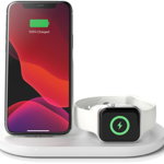 Încărcător Wireless 3-in-1 pentru Apple Watch/iPhone, white, BELKIN