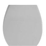 Capac de toaleta cu sistem automat de coborare, Wenko, Samos Concrete, 37.5 x 44.5 cm, duroplast, gri, Wenko