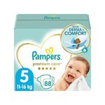 Pampers Scutece Premium Care Junior Marimea 5, 11-16kg, 88 bucati, PAMPERS