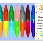 Creioane de colorat duble Djeco, 2-3 ani +, Djeco