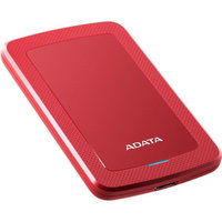HDD extern Adata, 1TB, HV300, 2.5, USB 3.1, Senzor protectie socuri, Criptare Date, Ultraslim, Rosu, ADATA