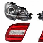 Faruri Facelift compatibil cu Mercedes Benz C-Class W204 (2007-2012)+Stopuri LED Light Bar Facelift Design, SEAL AUTO