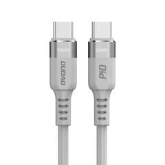 Cablu de date cu incarcare super rapida, Dudao, LC5MAX, USB-C la USB-C, 100W, QC 3.0, 1 m, Gri