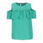 Top verde Dorothy Perkins cu volan amplu, Dorothy Perkins