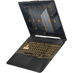 Laptop TUF Gaming F15 FX506HC-HN004 Core i5-11400H  15.6inch 144Hz  16GB  512GB No OS RTX3050 Negru, ASUS
